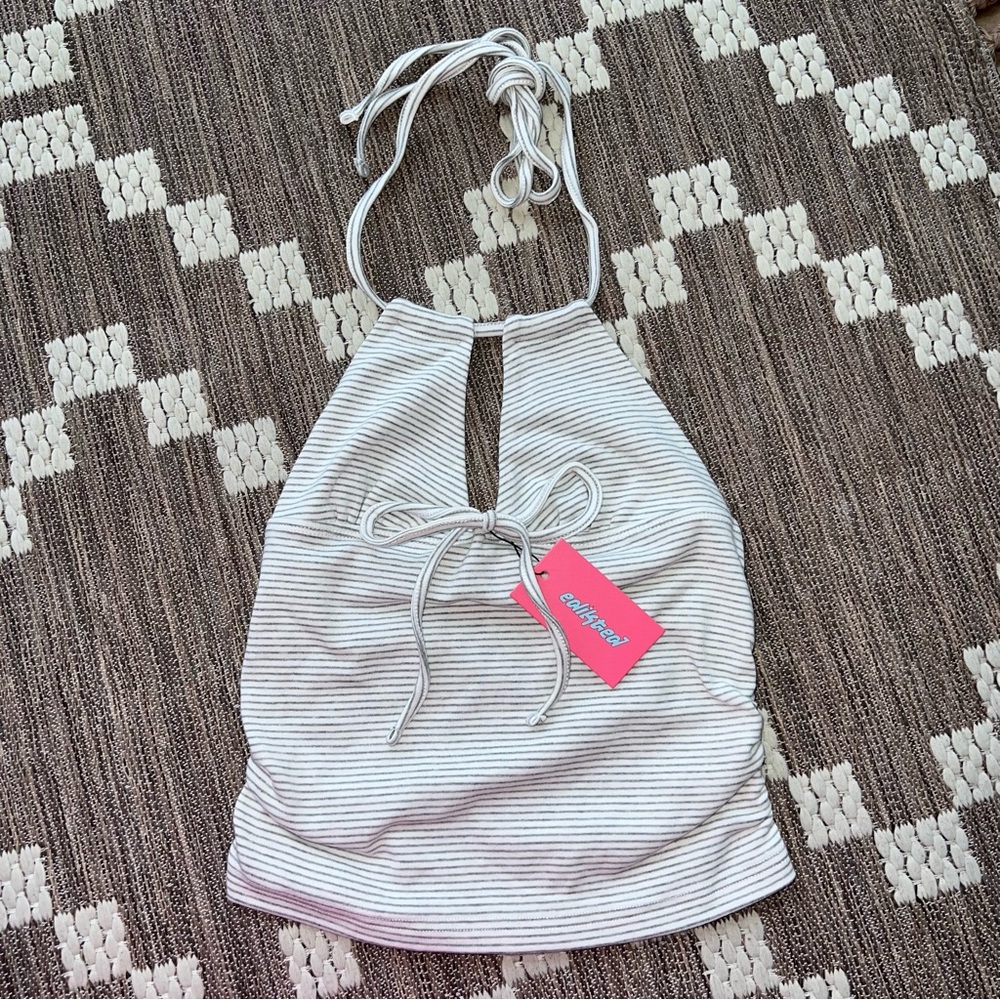 Edikted NWT Striped Halter Top